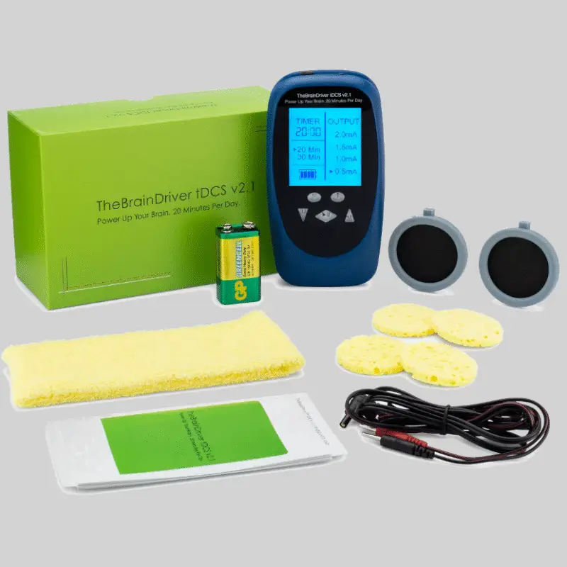 Professional tDCS System. Digital Output and precision controls. Comes ready-to-use out of the box with Battery and all Accessories.