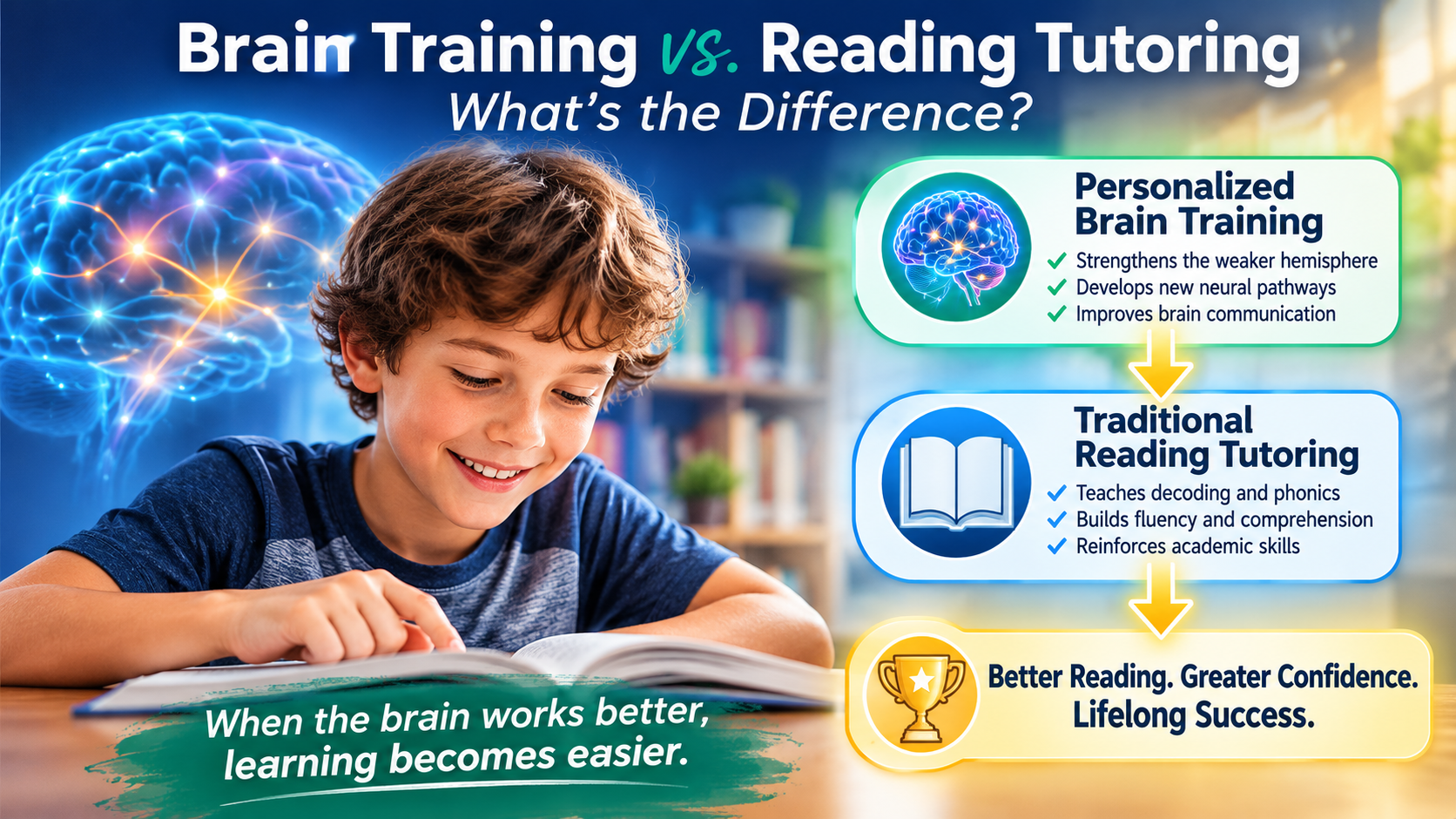 Brain training vs Reading and Tutoring