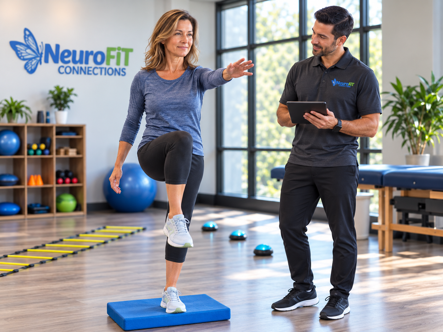 Testing balance is an important component of any NeuroFiT Connections assessment.